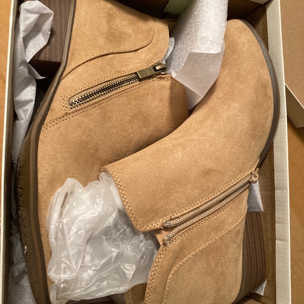 Tan booties